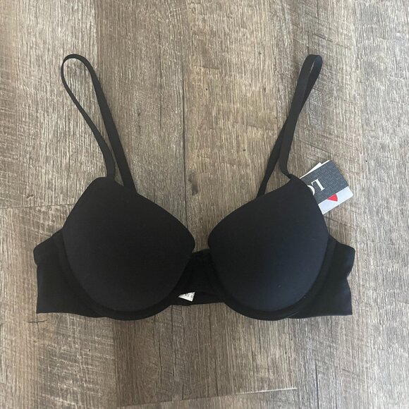 Lou Nothing Seamless Full Cup T-Shirt Push-Up Bra in Black Size 34B NWT - Picture 1 of 7